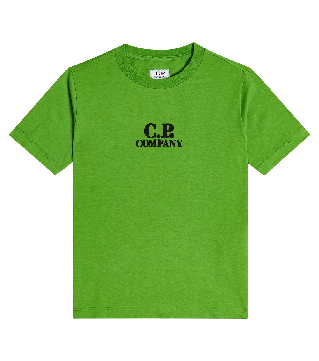 Футболка из хлопкового джерси с логотипом C.P. COMPANY KIDS, зеленый