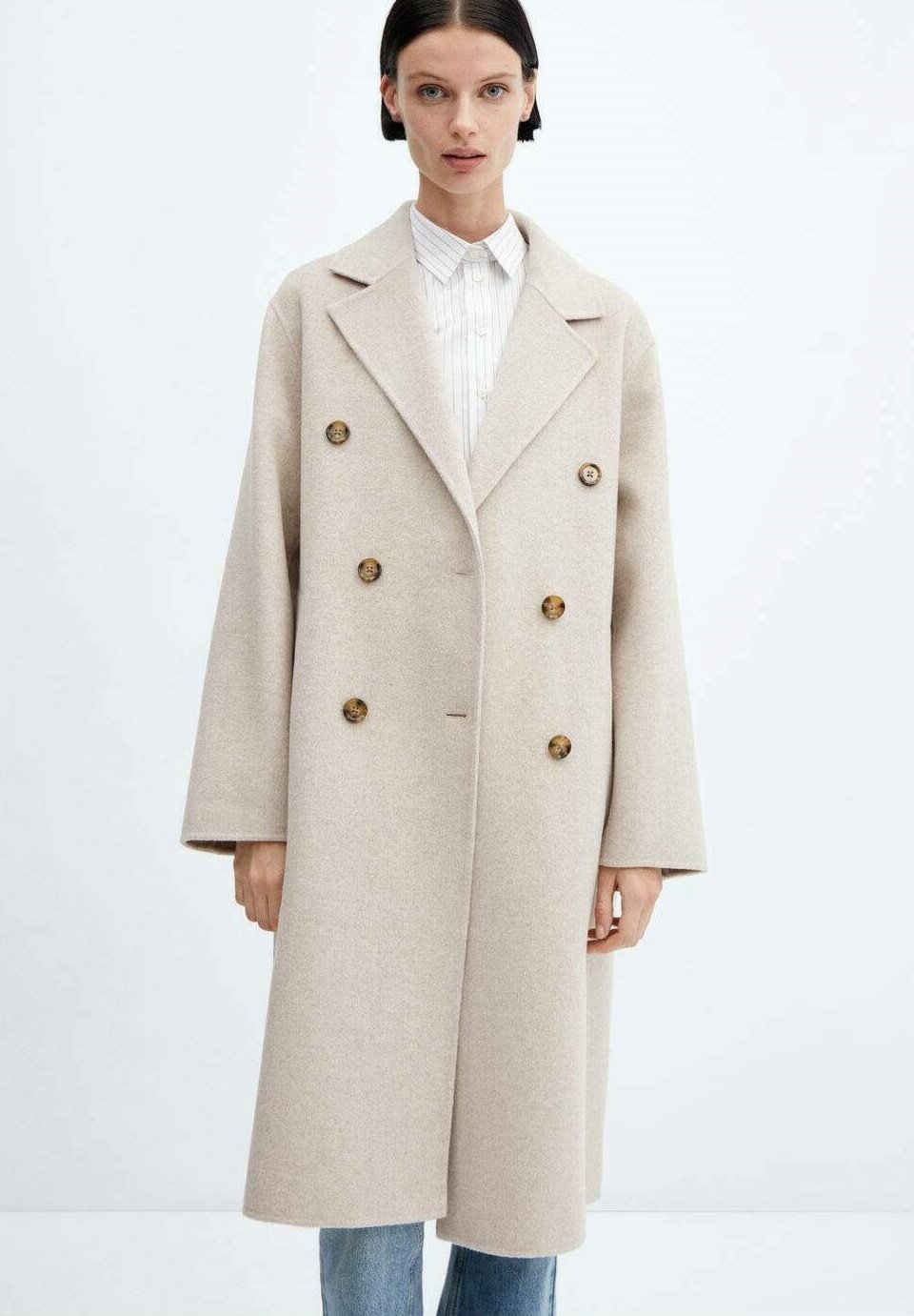 Пальто классическое PICAROL Mango, цвет light pastel grey