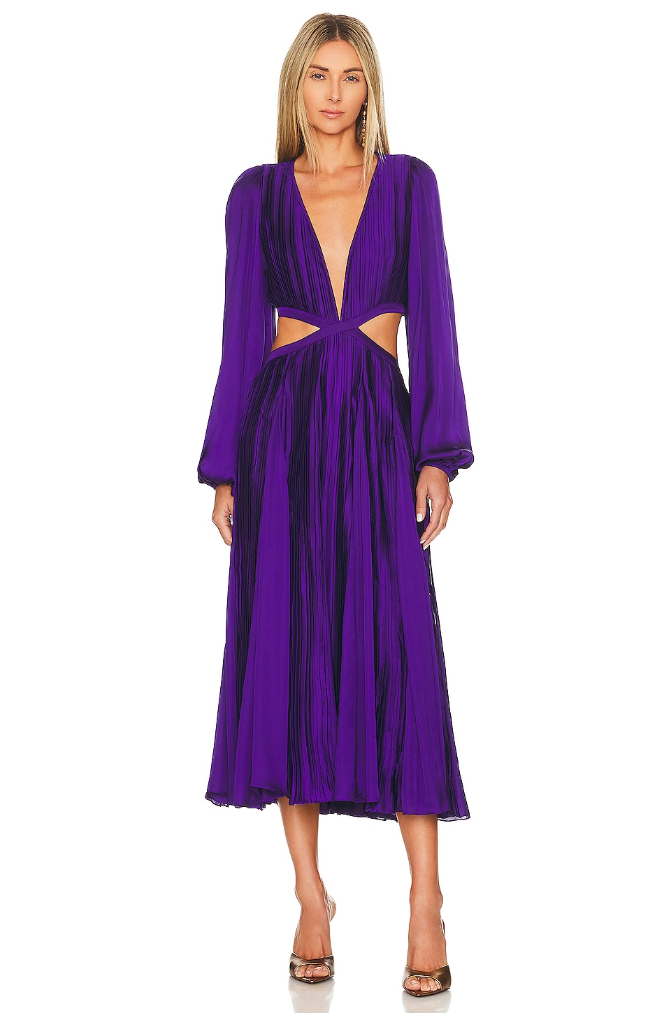 Платье миди ROCOCO SAND Cassi Long Sleeve, фиолетовый юбка rococo sand long цвет cobalt