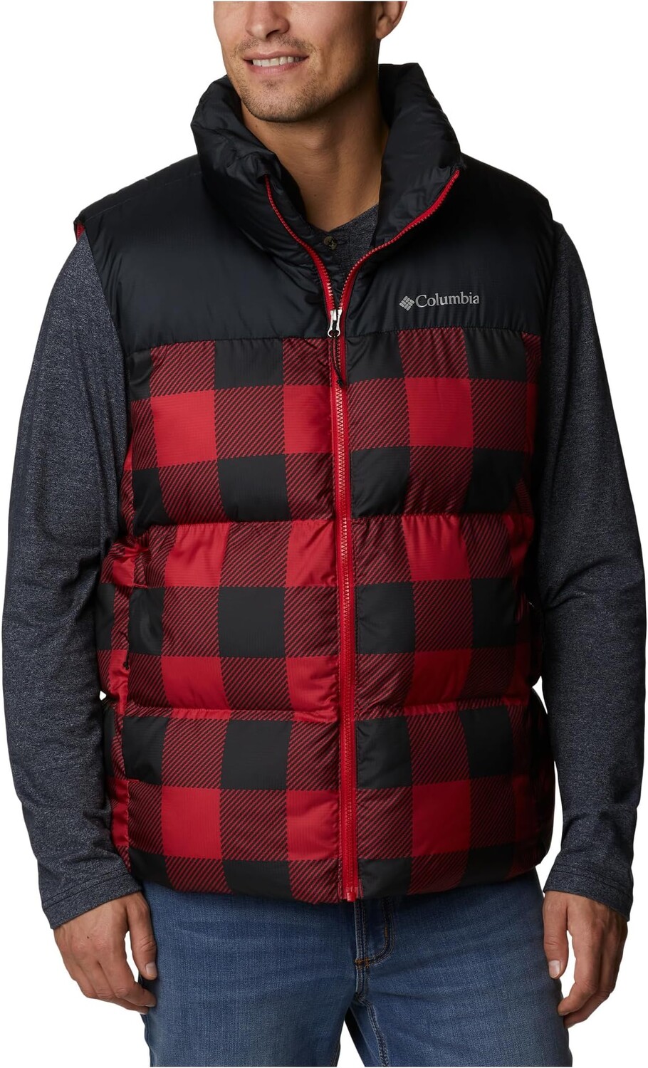 

Жилет Puffect II Columbia, цвет Mountain Red Check Print/Black