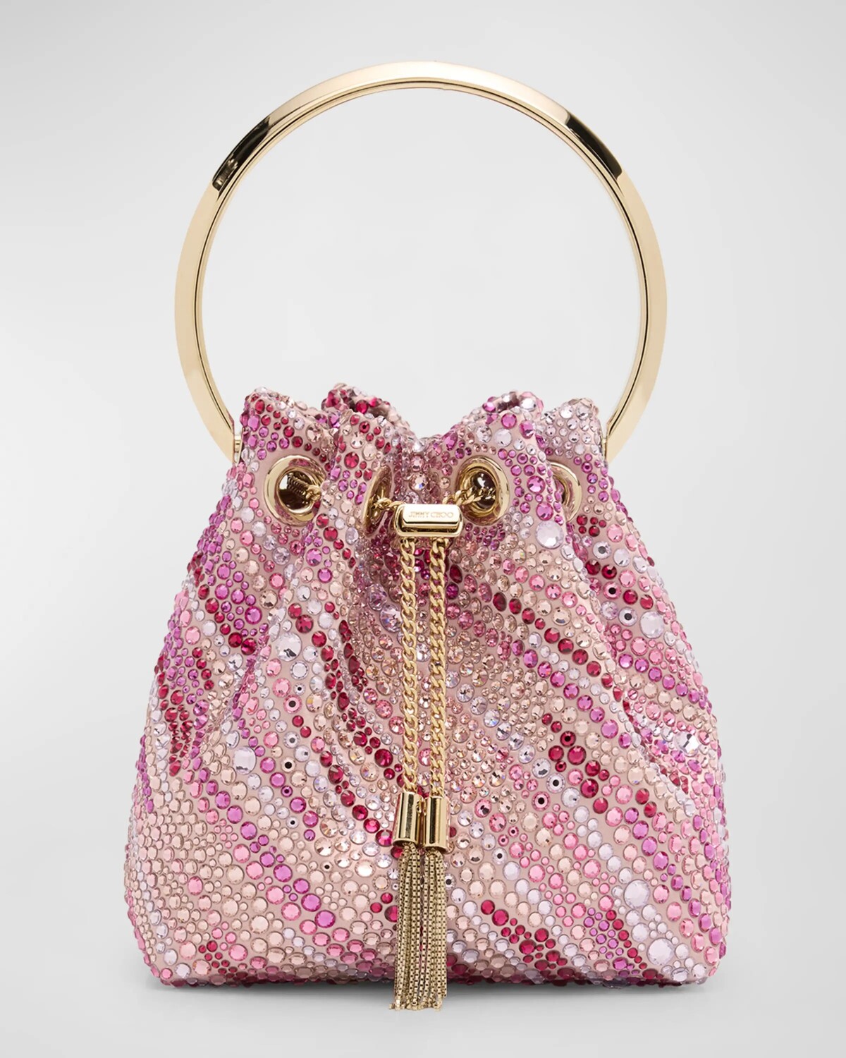 

Сумка-ведро Bon Bon с украшением Jimmy Choo, цвет Pink Mix