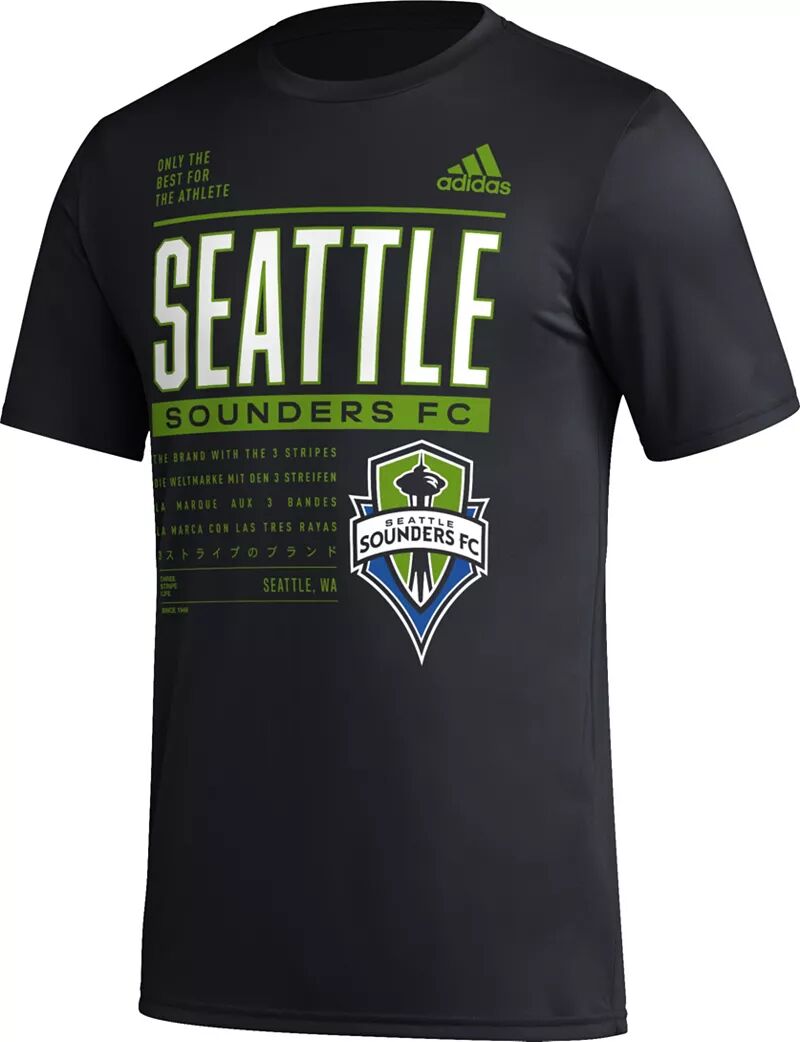 

Черная футболка Adidas Seattle Sounders DNA