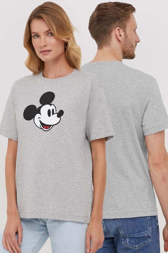 

Хлопковая футболка DISNEY United Colors of Benetton, серый