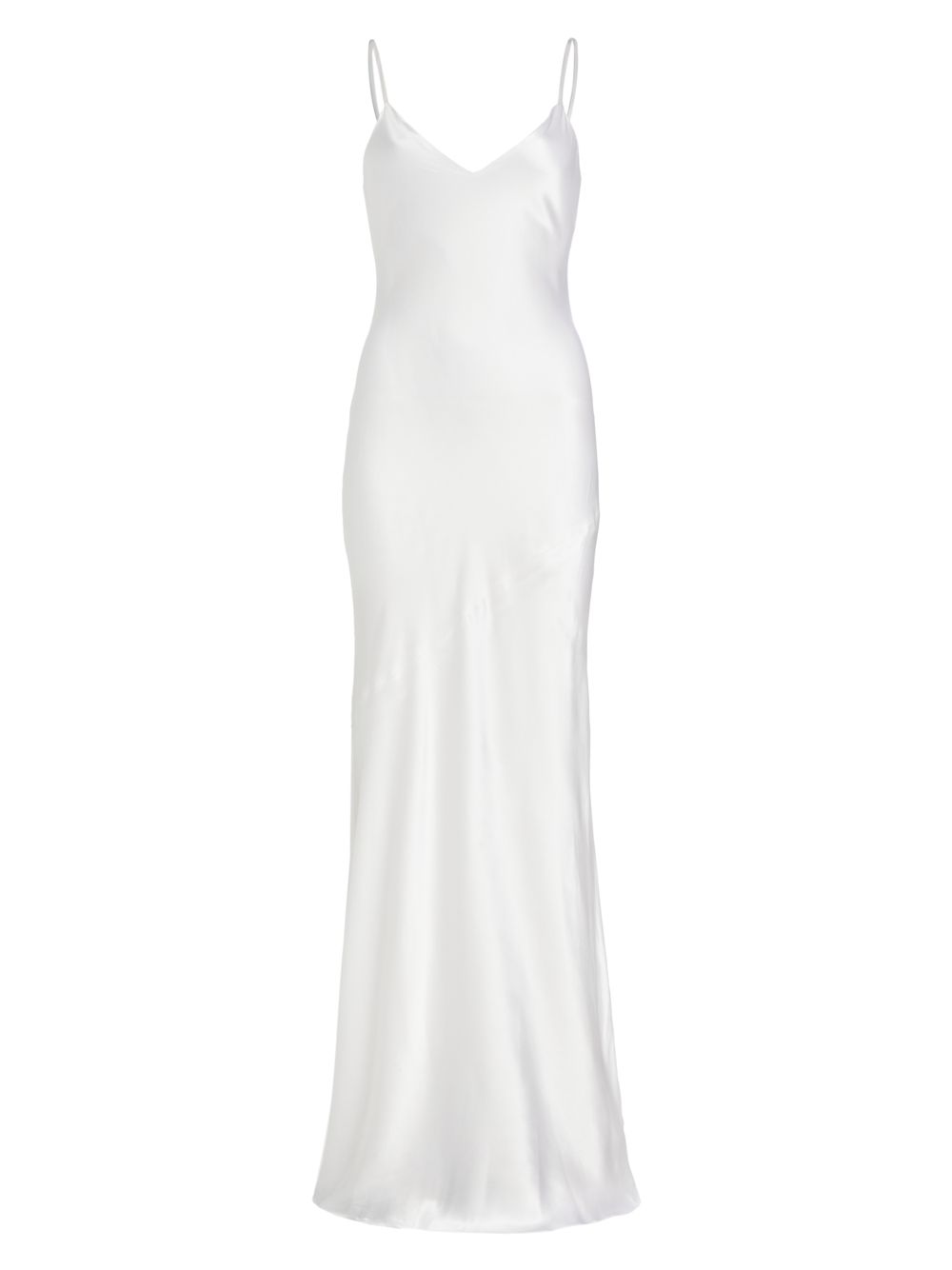 Шелковое платье-комбинация макси Serita L'AGENCE, белый