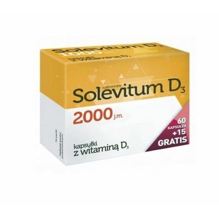 

Solevitum D3 2000 60+15 капсул для здоровья костей, зубов и иммунной системы, Aflofarm