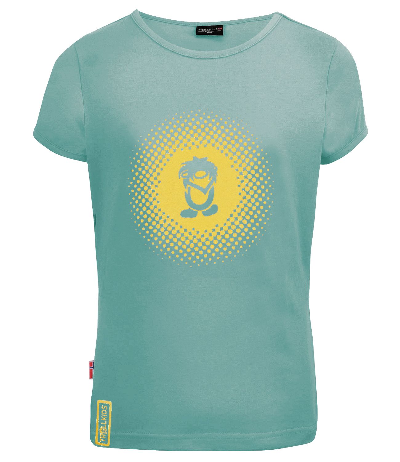 Толстовка Trollkids T Shirt Logo, цвет Gletschergrün/Limonade