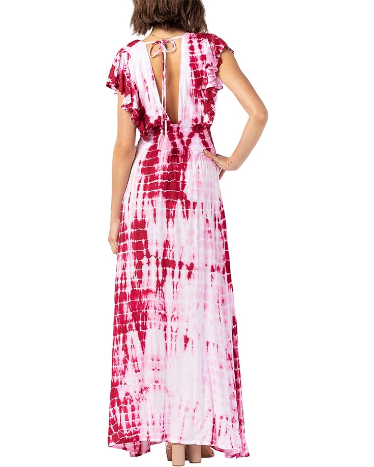 Платье Tiare Hawaii Dahlia Maxi Dress, цвет Pink Maroon Leo