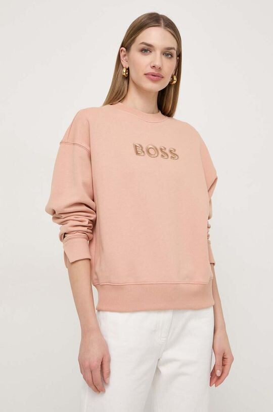 

Толстовка из хлопка Boss, оранжевый