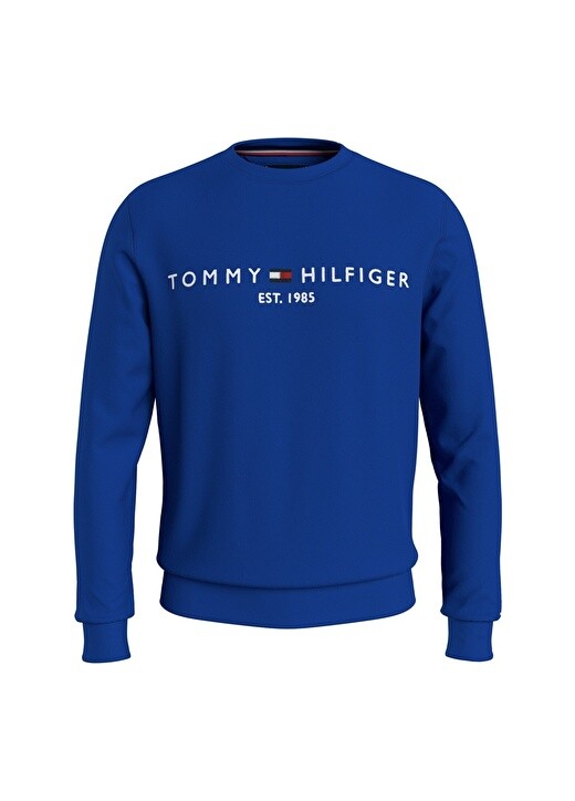 

Синяя мужская толстовка с круглым вырезом Tommy Hilfiger, Синий