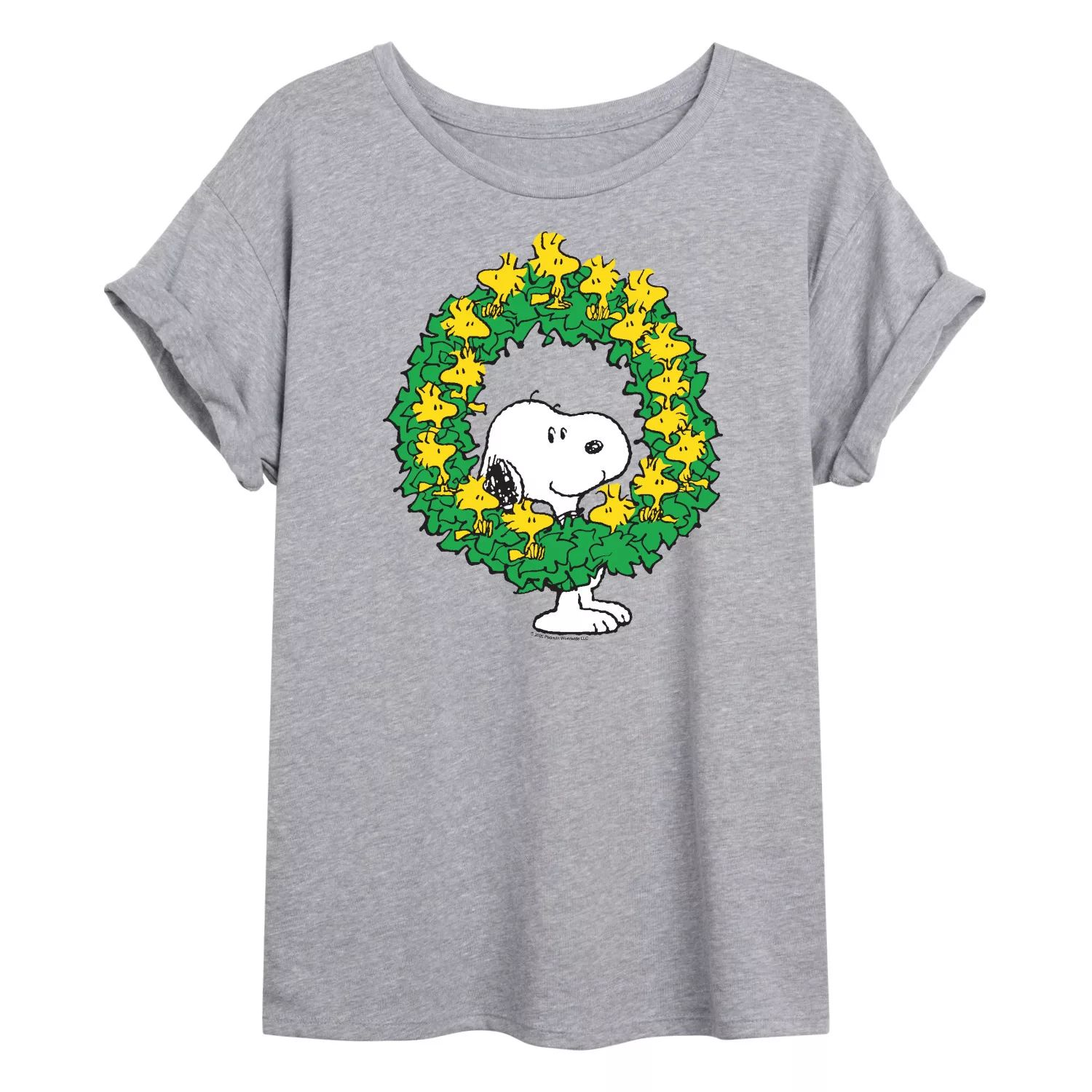 цена Детская футболка Peanuts Snoopy Wreath с струящимся рисунком и рисунком Licensed Character