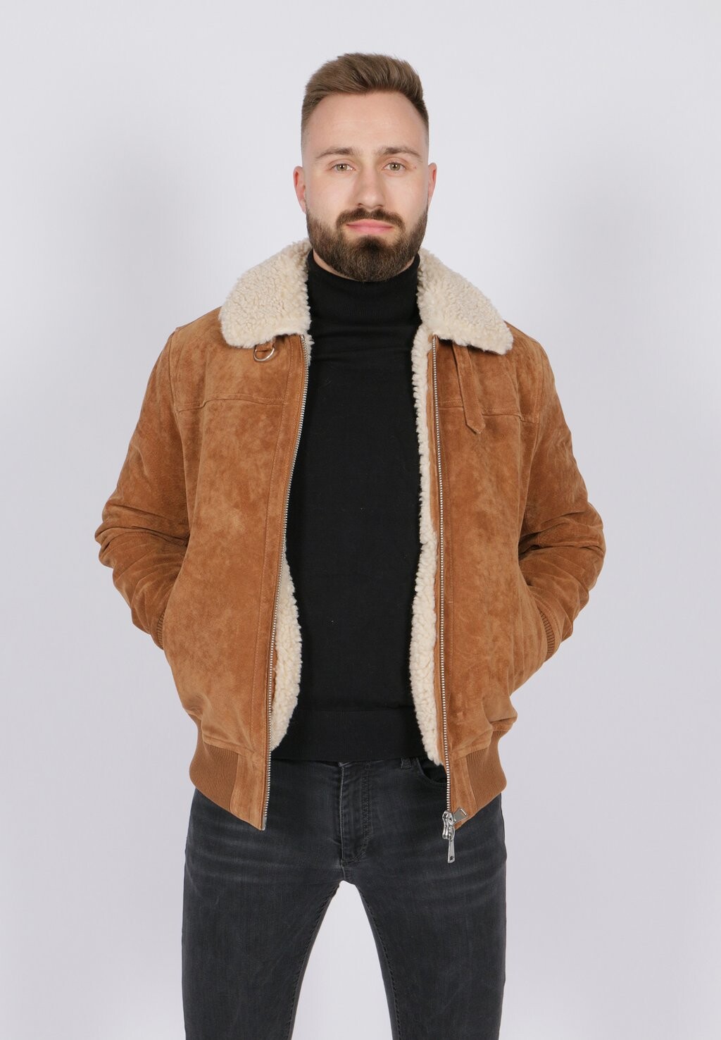 

Кожаная куртка Freaky Nation БЛУЗОН STERLING-FN, цвет scotch beige