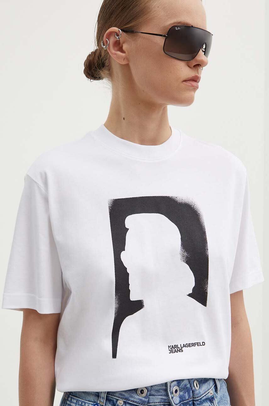 

Хлопковая футболка Karl Lagerfeld Jeans, белый