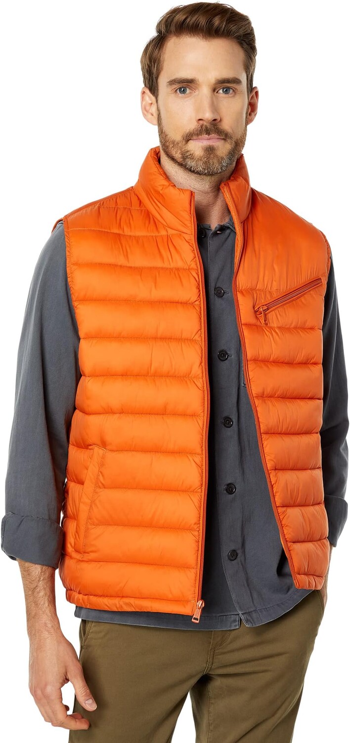 

Утепленный жилет Cole Haan Zip Front Quilted Vest, цвет Burnt Orange