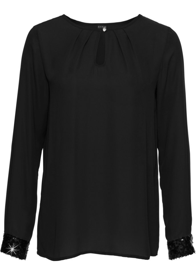 Блузка без шнуровки Bodyflirt, черный блузка bodyflirt 44 размер