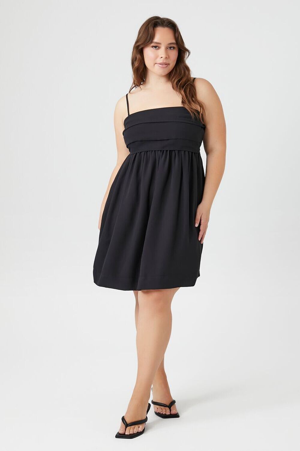

Мини-платье Babydoll больших размеров Forever 21, черный