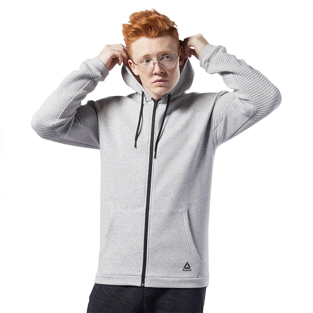 

Толстовка Reebok Workout Ready Full Zip, серый