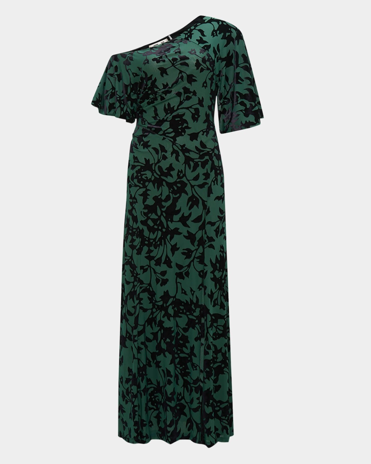 

Платье макси на одно плечо Eleora с флокированием Diane Von Furstenberg, цвет Odile Vine