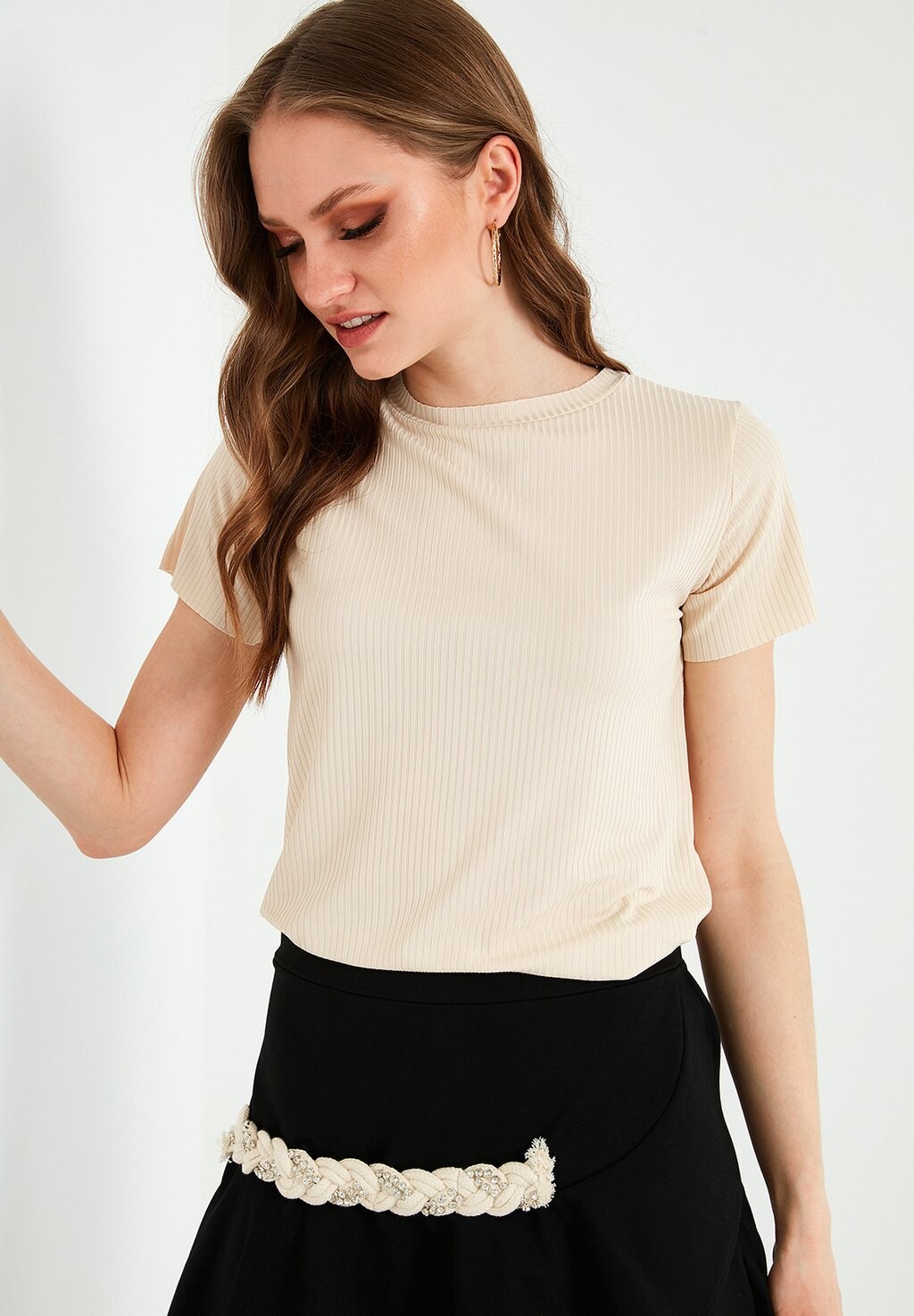 

Футболка с принтом REGULAR FIT LELA, цвет stone colored