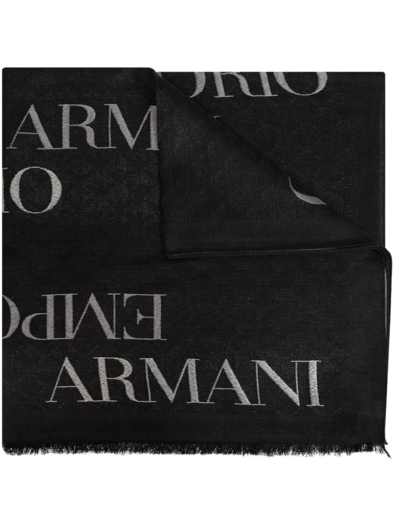 

Emporio Armani шарф с логотипом, черный