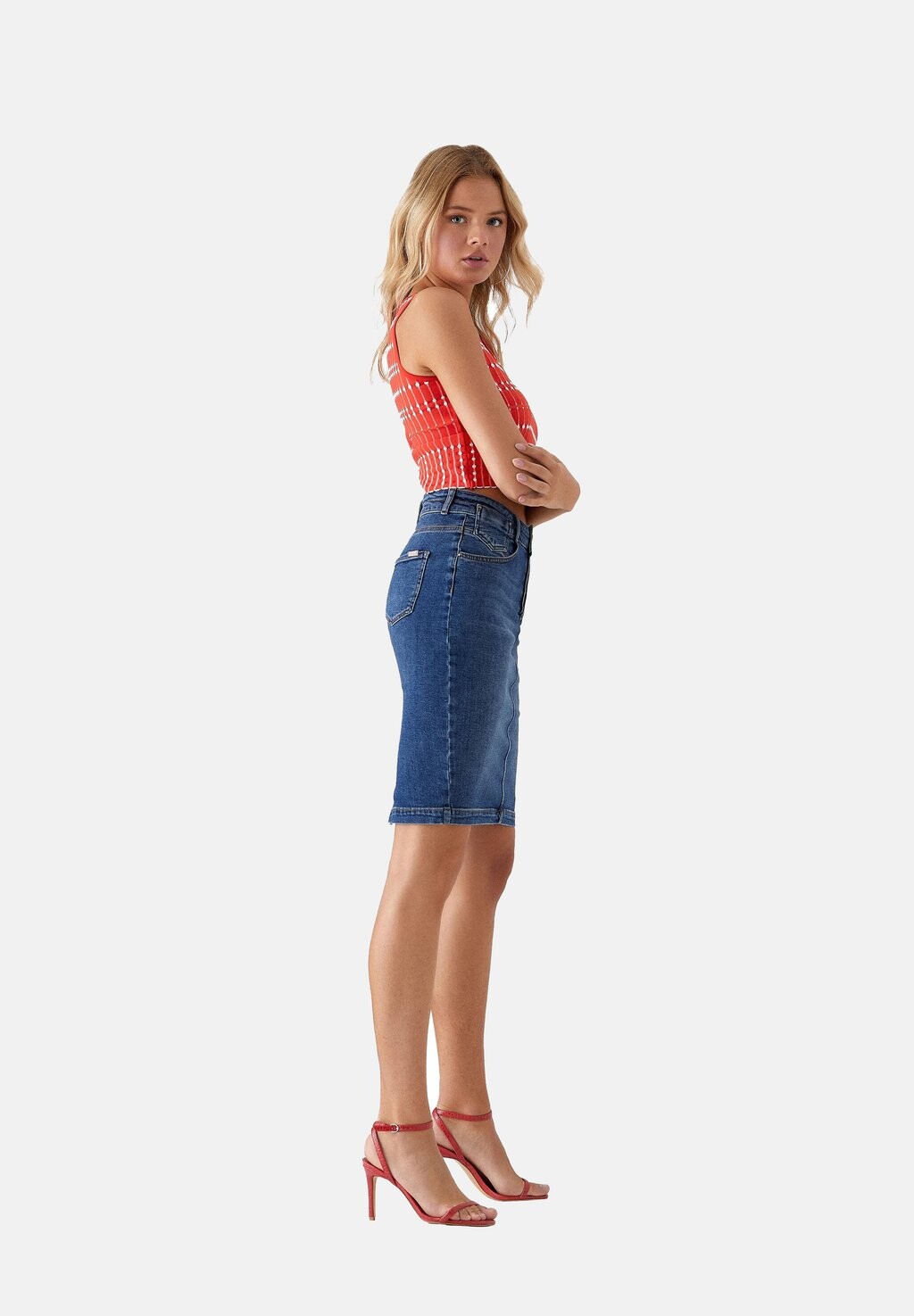 

Джинсовая юбка Pantamo Jeans, синий деним