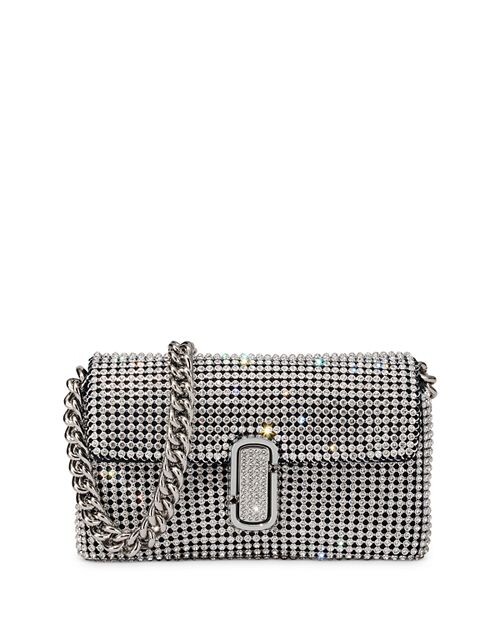

Миниатюрная сумка через плечо J Marc со стразами MARC JACOBS, цвет Silver