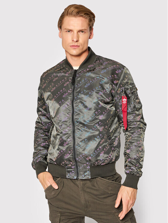 

Бомбер стандартного кроя Alpha Industries, серый