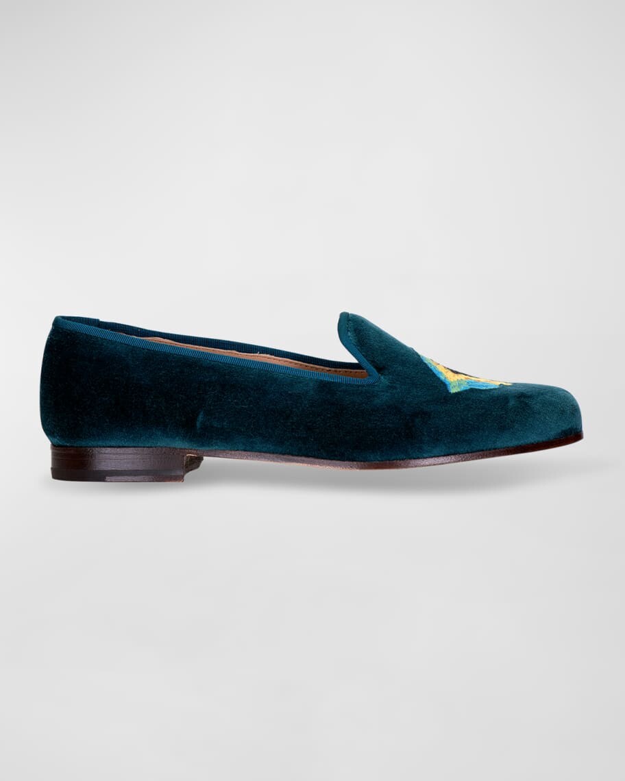 

Бархатные лоферы с дымком Paradise Birds Stubbs and Wootton