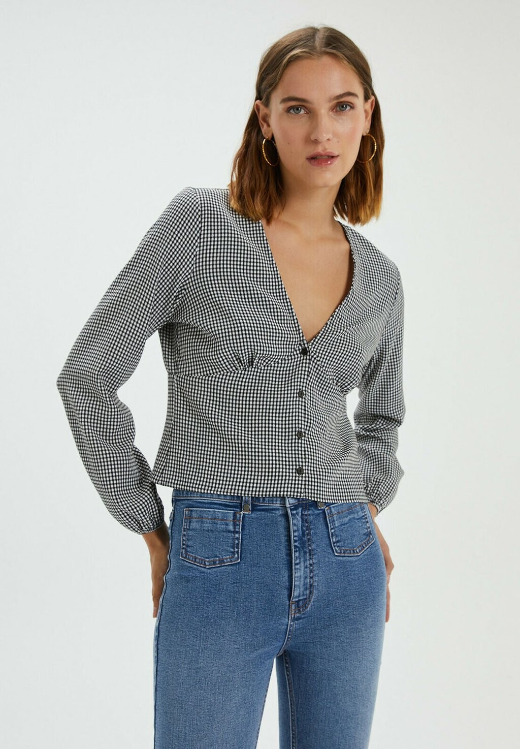 

Блузка VICHY V-NECK System Action, цвет black