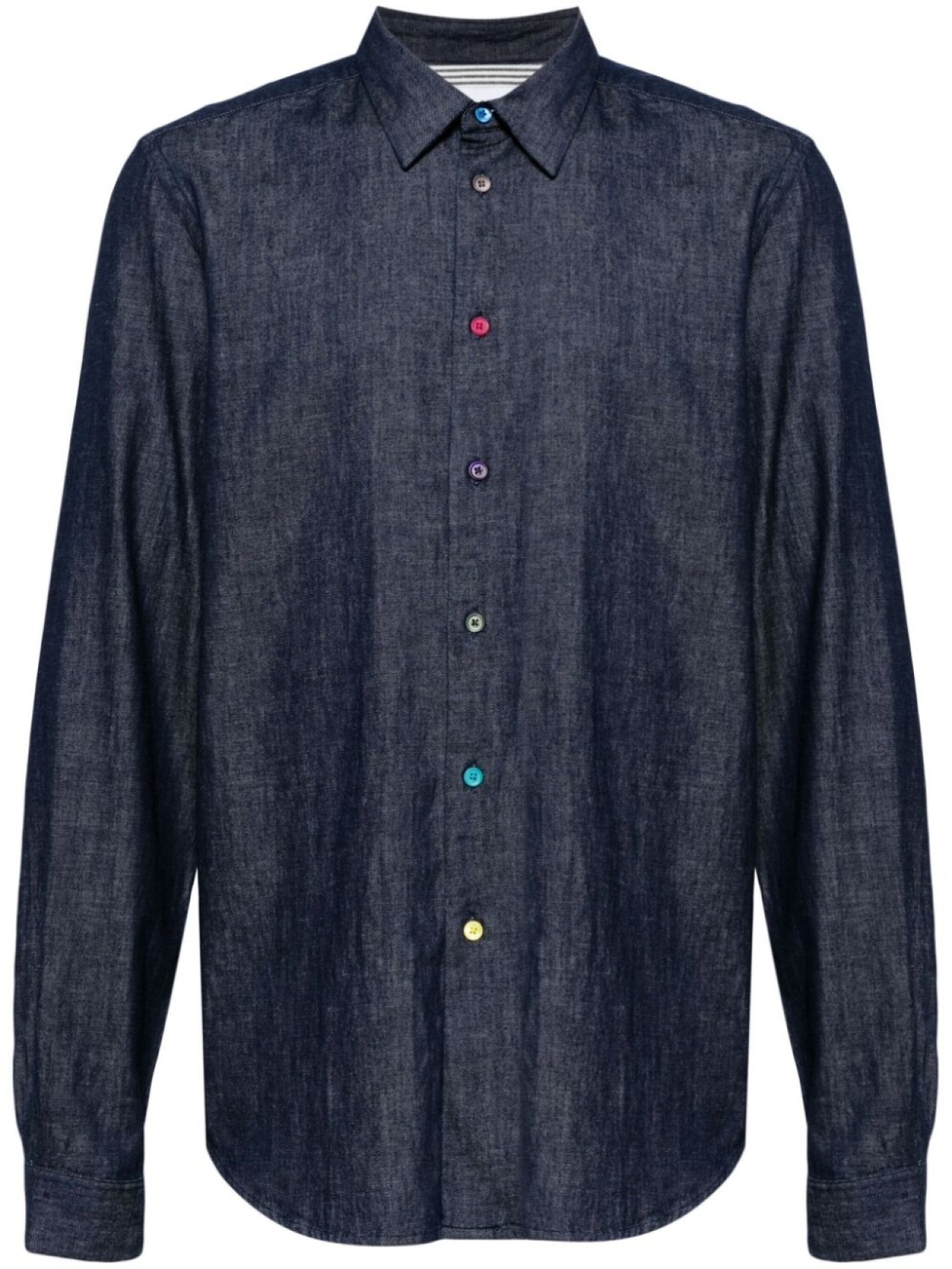

PS Paul Smith рубашка из ткани шамбре с длинными рукавами, синий