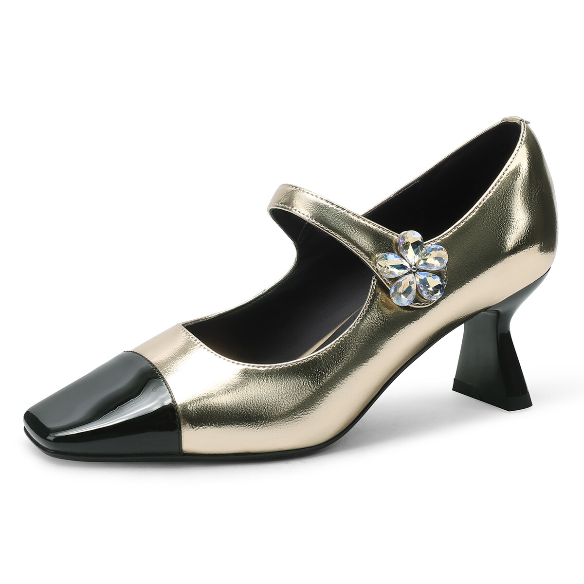 

Туфли женские на высоком каблуке Fmm, цвет Gold with black
