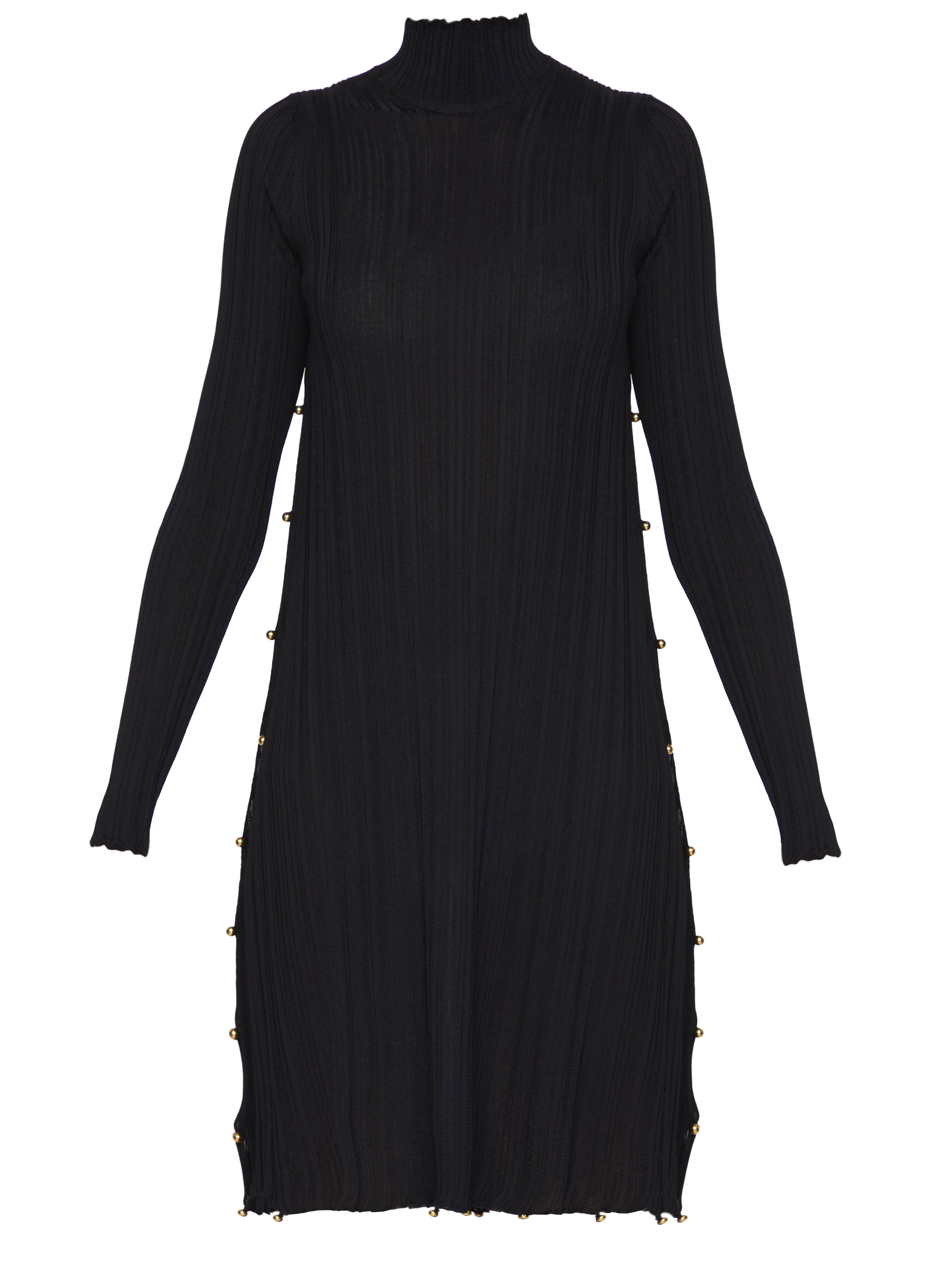 Платье Bottega Veneta Viscose plissé, черный aqua браслет с белыми и золотистыми бусинами