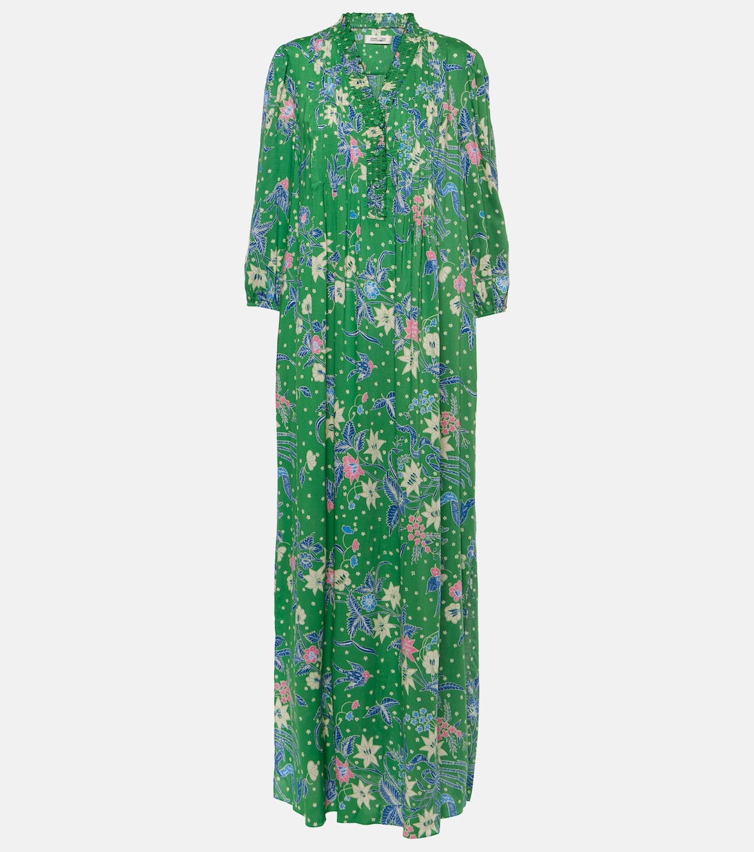 Платье макси layla из джерси с принтом Diane Von Furstenberg, зеленый