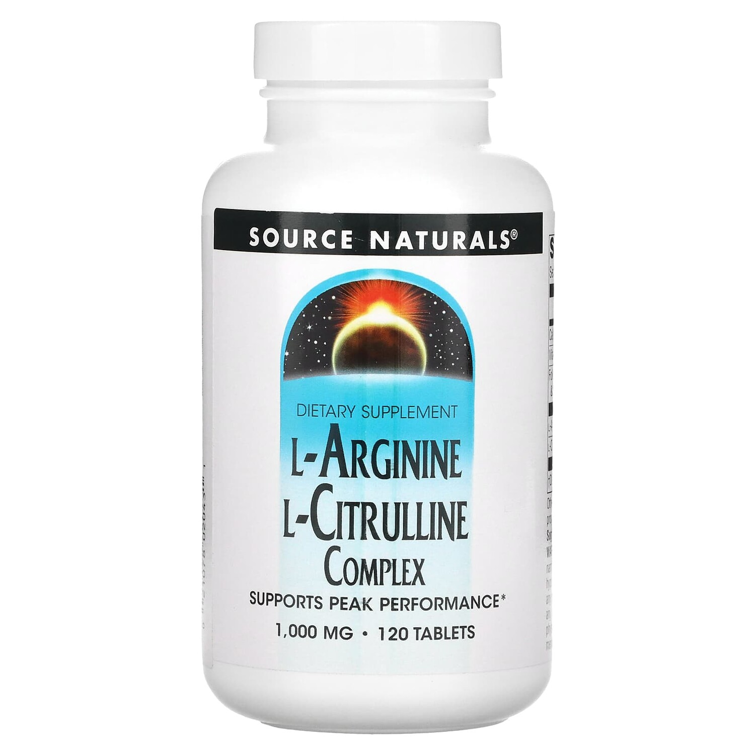 

Комплекс L-аргинина и L-цитруллина, 1000 мг, 120 таблеток, Source Naturals