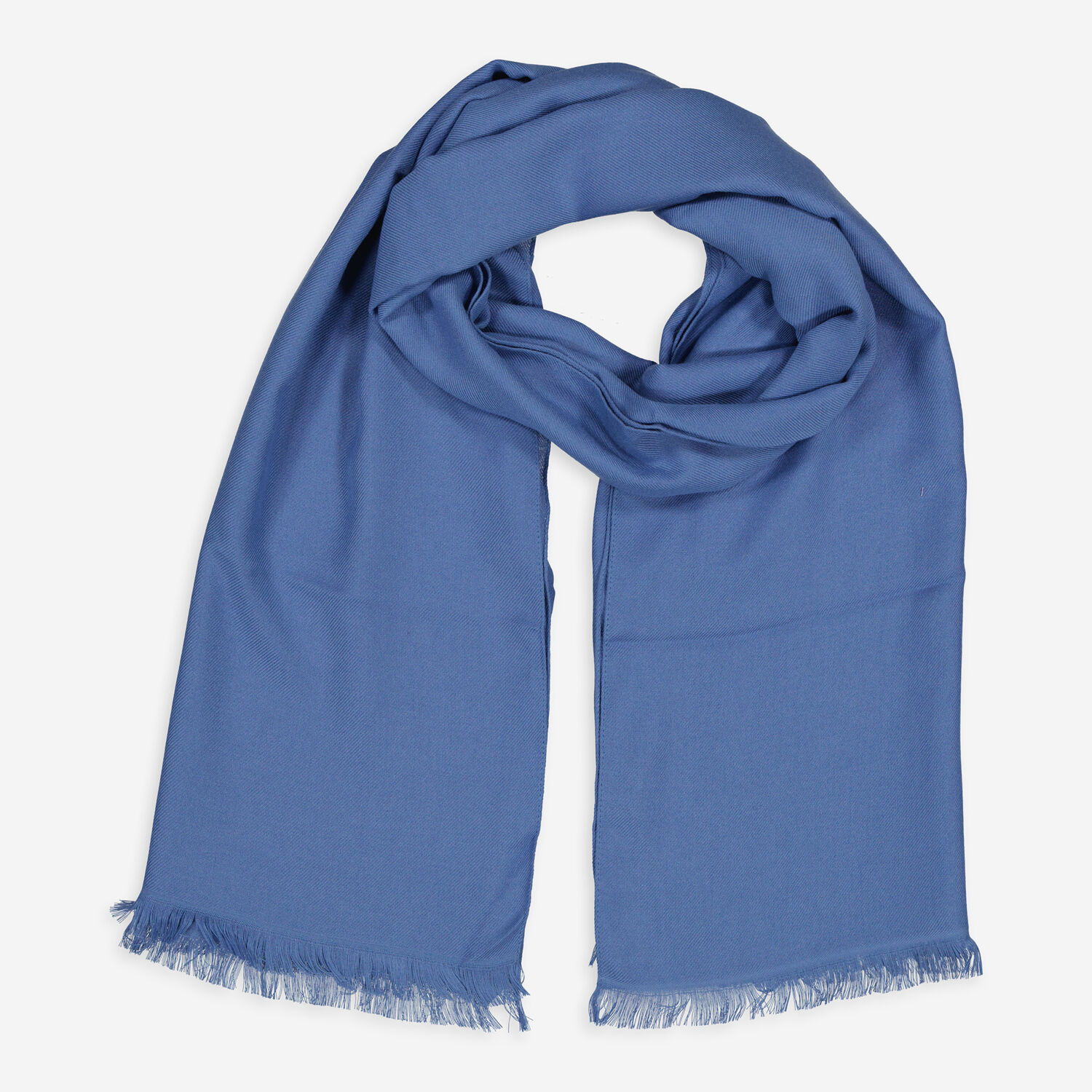 Темно-синий шарф с бахромой Galitzine шарф с бахромой белый синий
