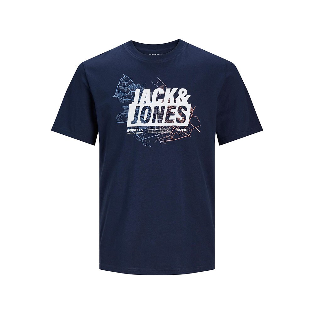 

Футболка с коротким рукавом Jack & Jones Map Logo, синий