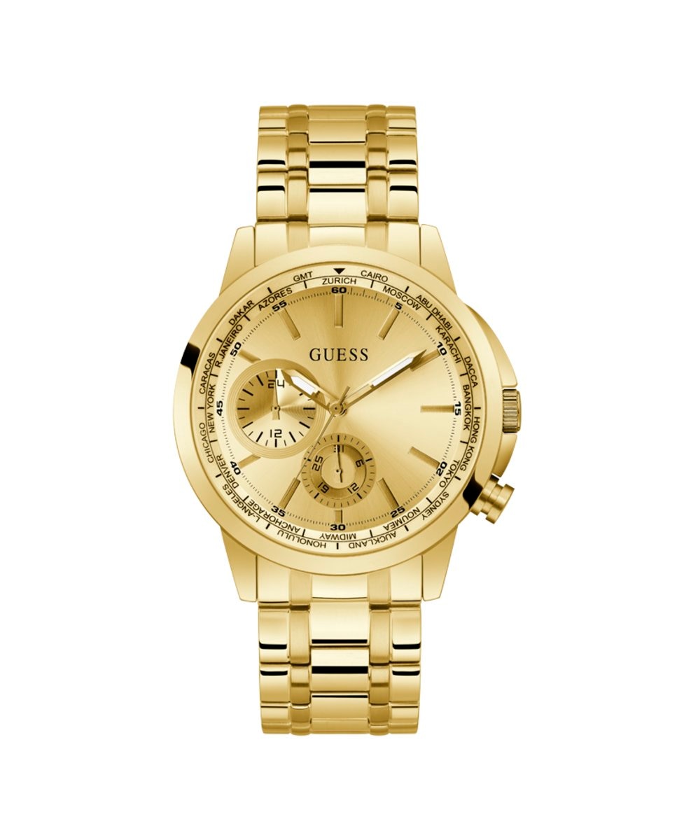 Мужские часы Spec GW0490G2 со стальным и золотым ремешком Guess, золотой