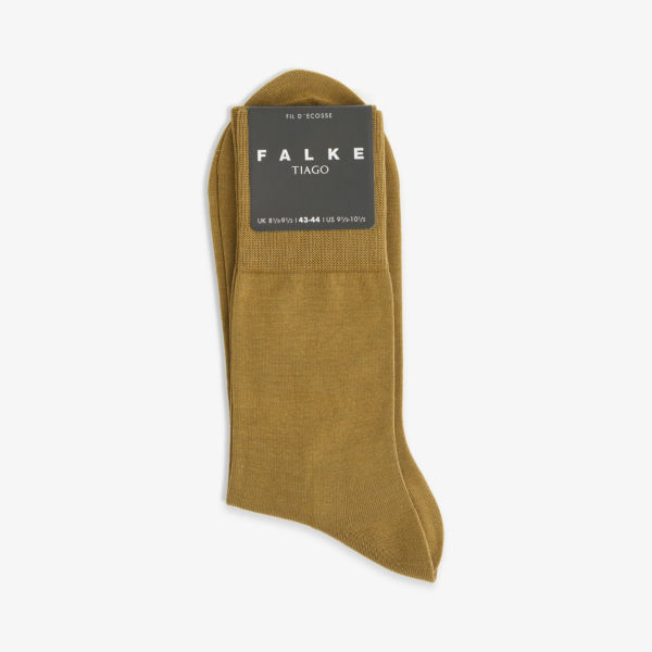 Носки Tiago из смесового органического хлопка стрейч с подъемом до щиколотки Falke, цвет brass