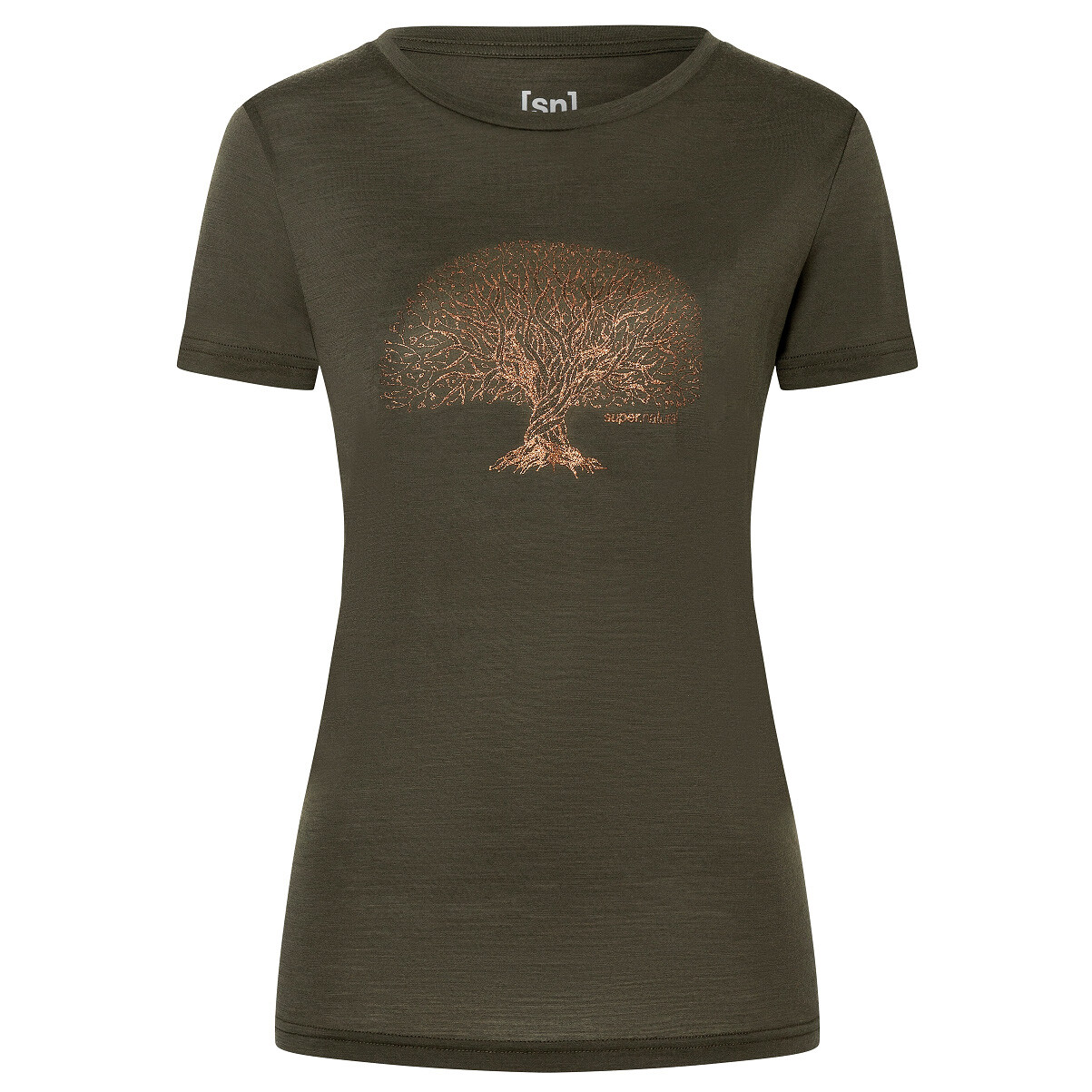 

Рубашка из мериноса Super Natural Women's Tree of Knowledge Tee, цвет Black Ink/Copper