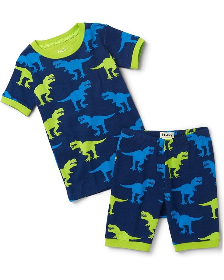 

Пижамный комплект Hatley Giant T-Rex Short Pajama Set, синий