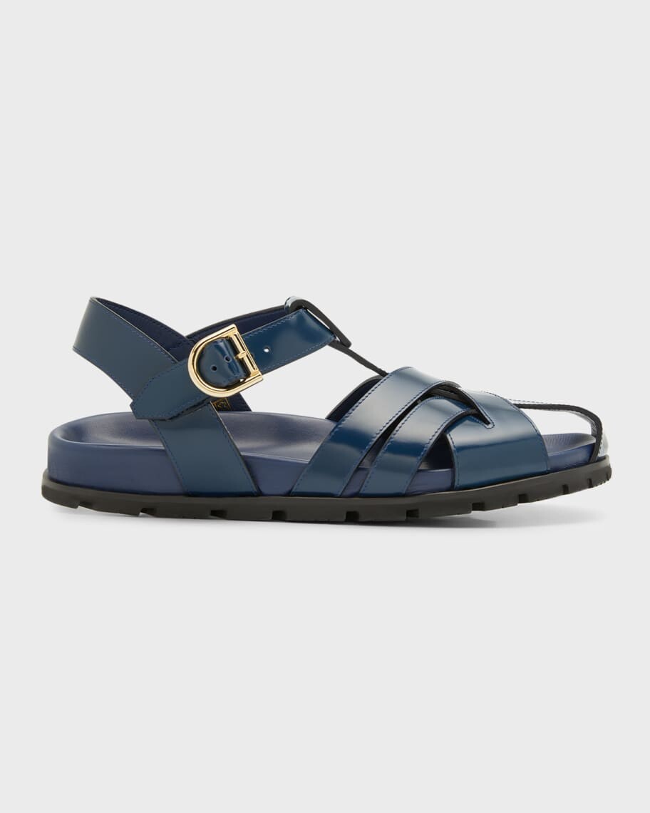 

Плетеные кожаные сандалии рыбака Dries Van Noten
