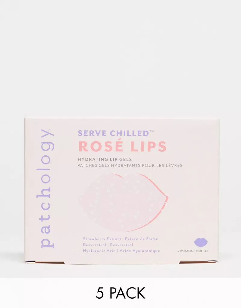 Patchology Serve Chilled Rosé Lips, 5 шт. гелевых патчей для губ