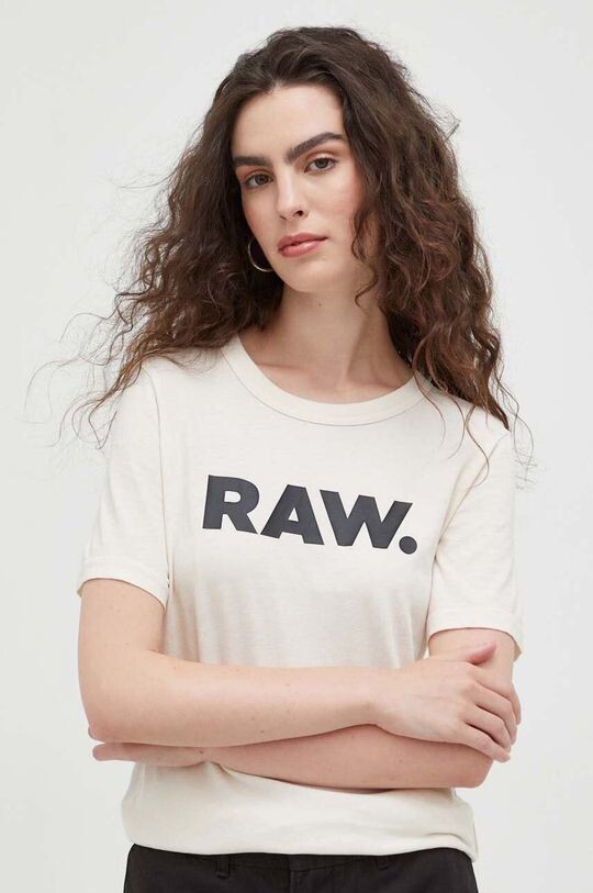 

Футболка G-Star из необработанного хлопка G-Star Raw, бежевый