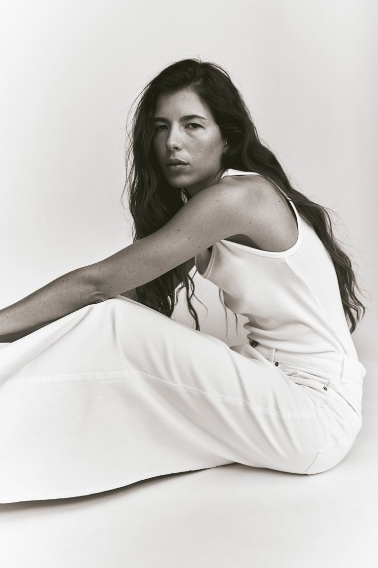 Джинсовая юбка H&M, белый юбка calista базовая 40 размер