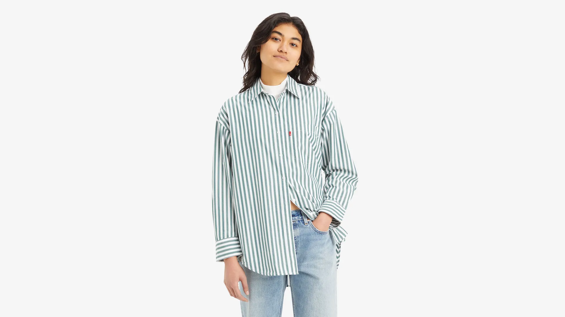 

Лола рубашка на пуговицах Levi's, цвет Night Sky - Green