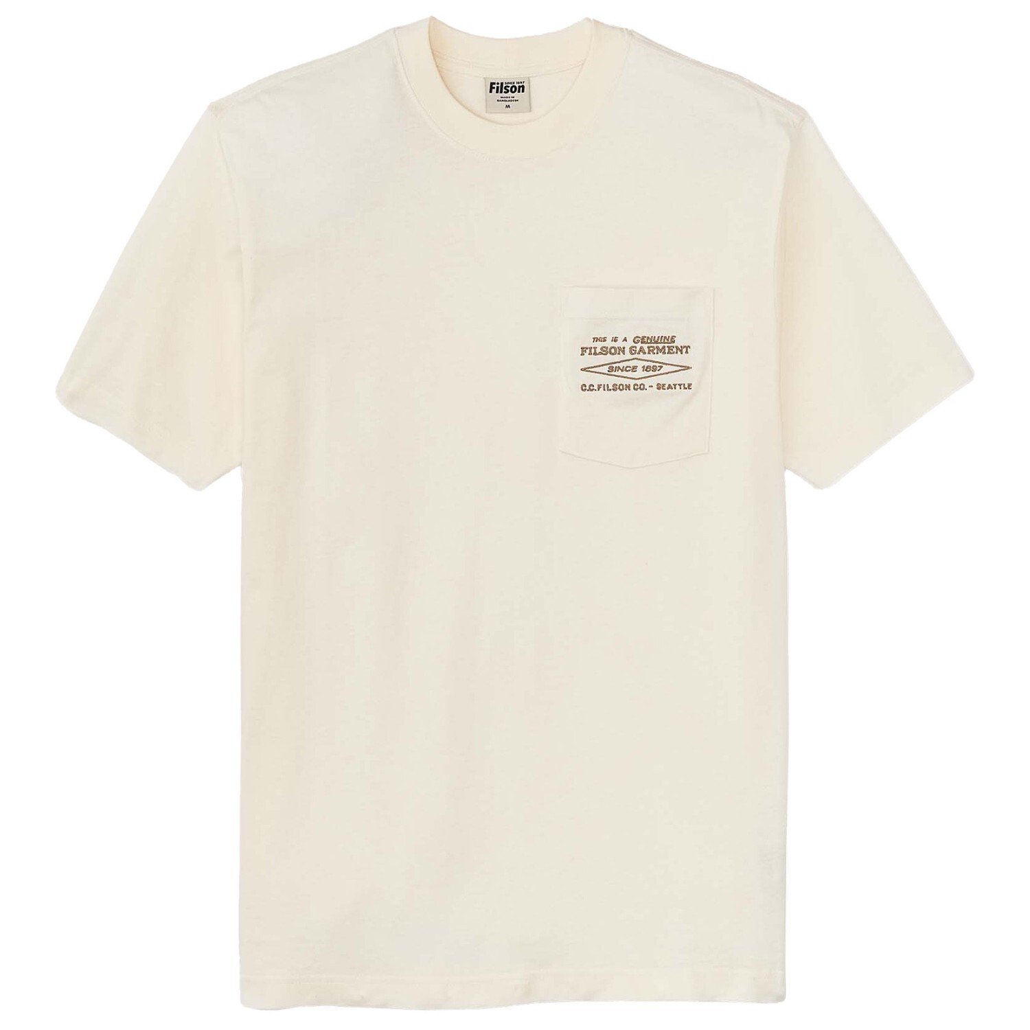 

Футболка Filson S/S Embroidered Pocket, цвет Off White Diamond