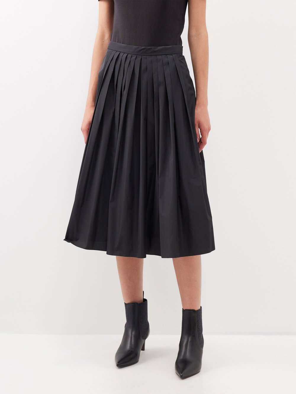 Юбка миди amerie со складками из тафты Ralph Lauren, черный ralph lauren collection длинная юбка