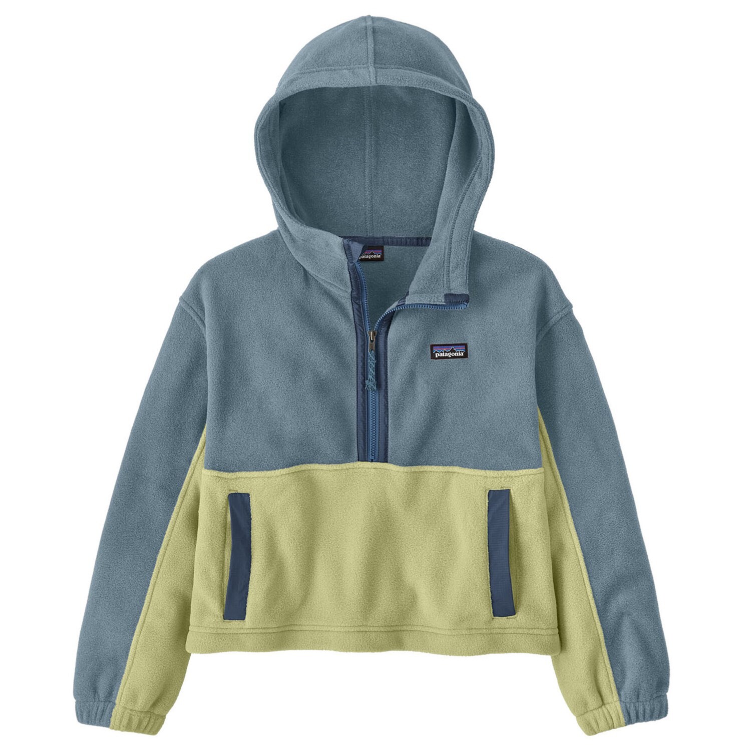 

Пуловер Patagonia Microdini Cropped Hoodie Fleece, цвет Light Plume Grey