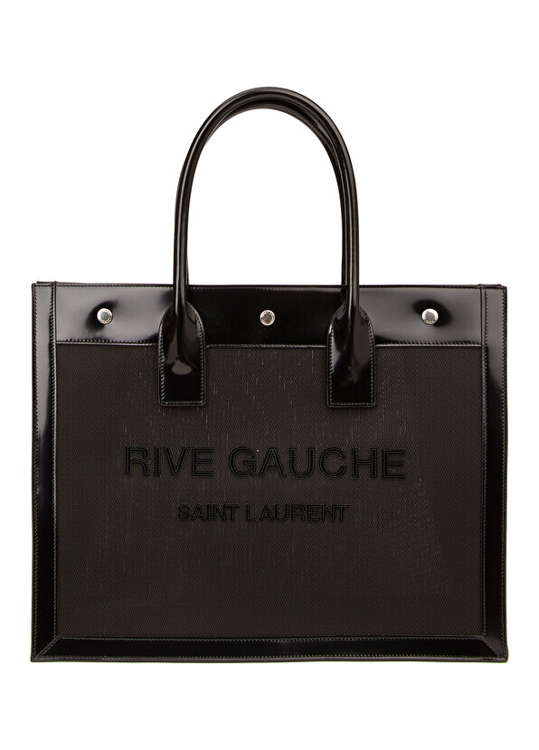 

Черная женская сумка с логотипом Saint Laurent