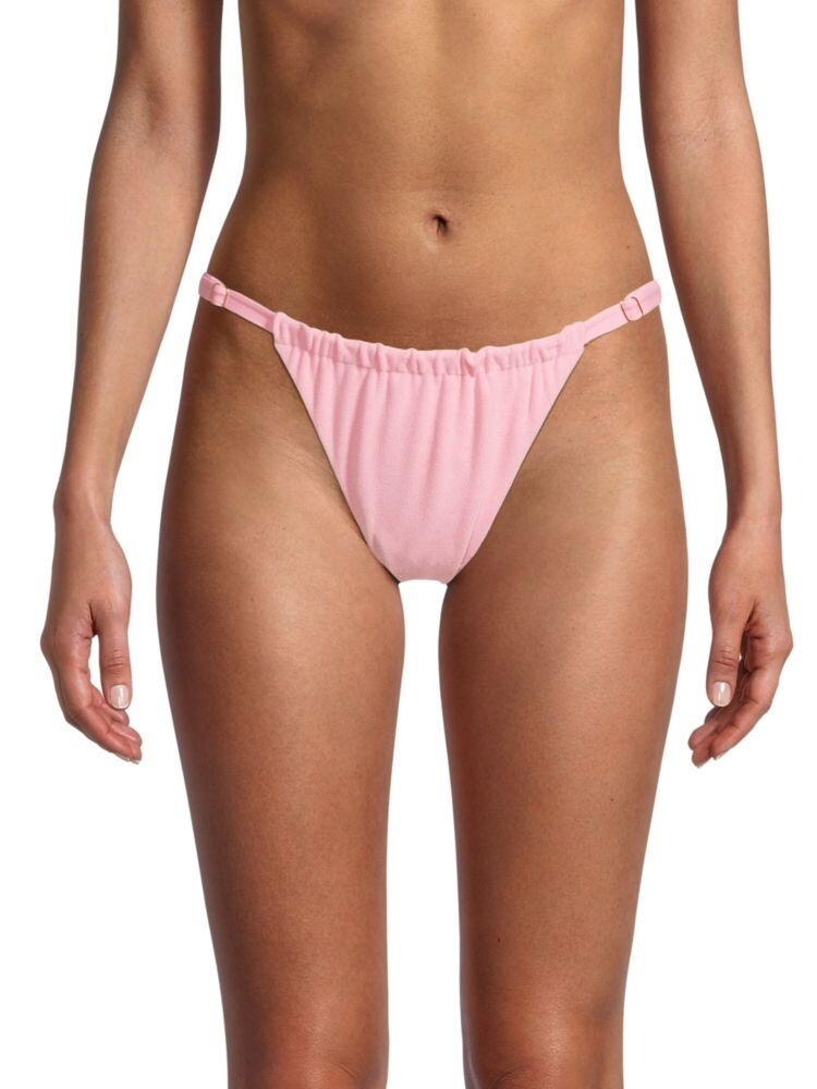 

Низ бикини из махровой ткани со сборками Weworewhat, цвет Baby Pink