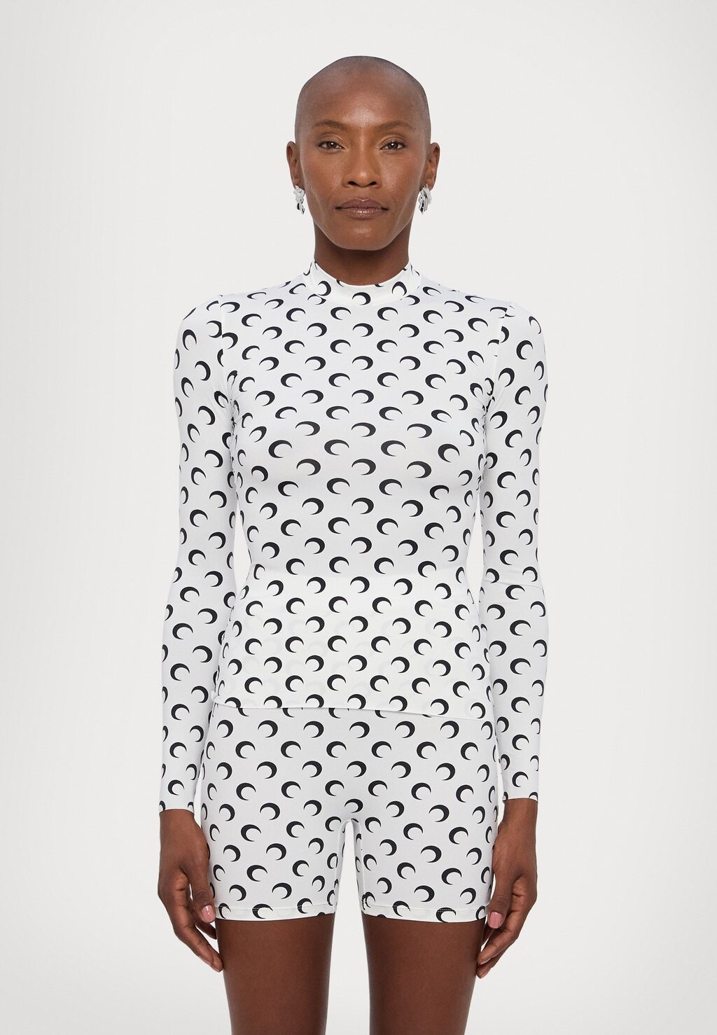

Топ с длинными рукавами MOON SECOND SKIN HIGHNECK MARINE SERRE, белый